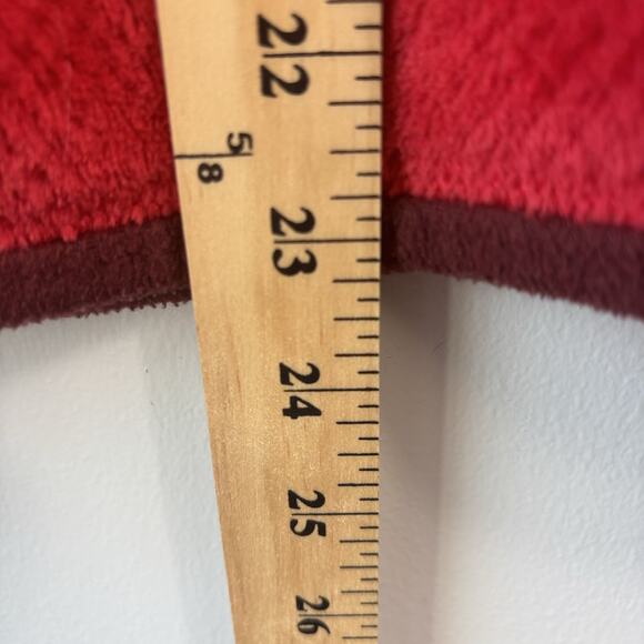 Patagonia Women Small Fleece Red Polartec Snap-T Pullover Fleece Sweater Jacket - Picture 9 of 10